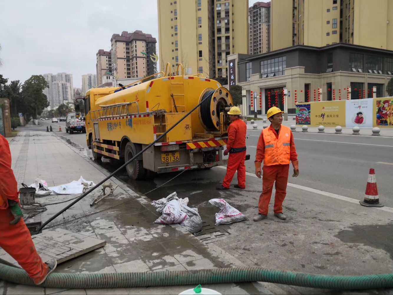 宋洛乡排污管道清淤-管道清洗
